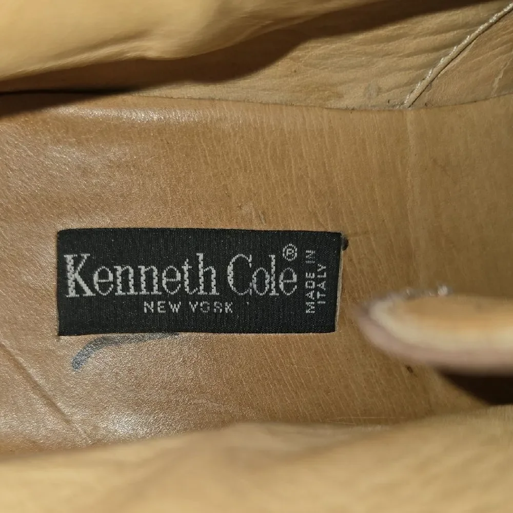 Kenneth Cole Brown Leather Chukka Boots with Buckle